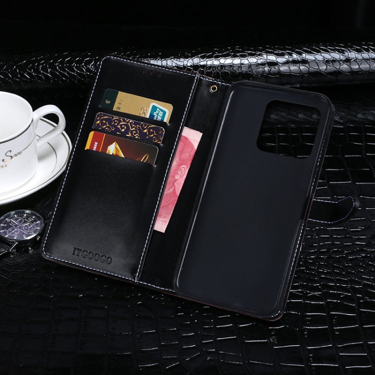 For OPPO Realme Narzo 50A idewei Crocodile Texture Horizontal Flip Leather Case with Holder & Card Slots & Wallet