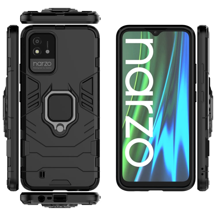 For OPPO Realme Narzo 50i Shockproof PC + TPU Phone Case with Magnetic Ring Holder