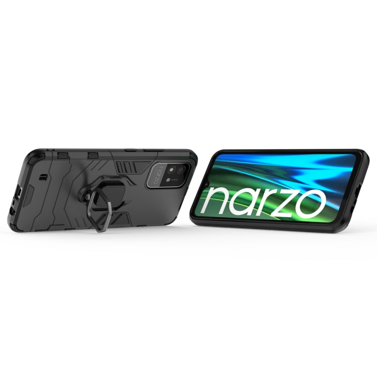 For OPPO Realme Narzo 50i Shockproof PC + TPU Phone Case with Magnetic Ring Holder