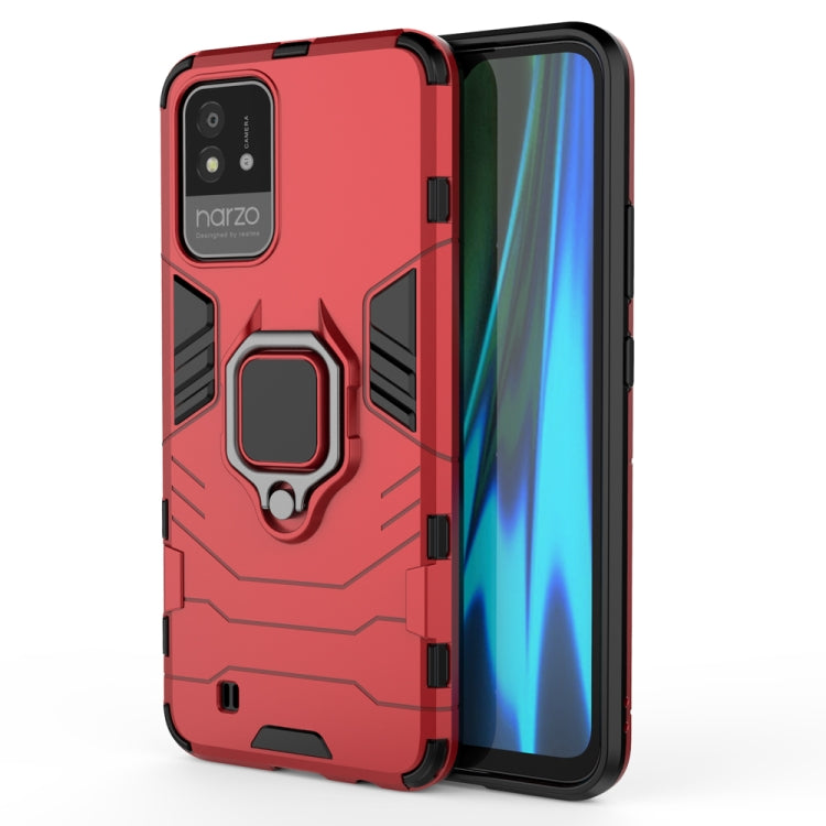For OPPO Realme Narzo 50i Shockproof PC + TPU Phone Case with Magnetic Ring Holder