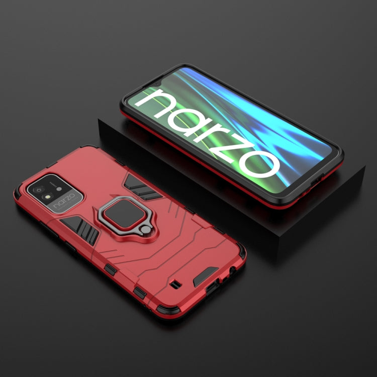 For OPPO Realme Narzo 50i Shockproof PC + TPU Phone Case with Magnetic Ring Holder