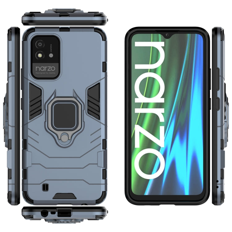 For OPPO Realme Narzo 50i Shockproof PC + TPU Phone Case with Magnetic Ring Holder