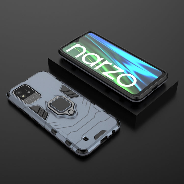 For OPPO Realme Narzo 50i Shockproof PC + TPU Phone Case with Magnetic Ring Holder