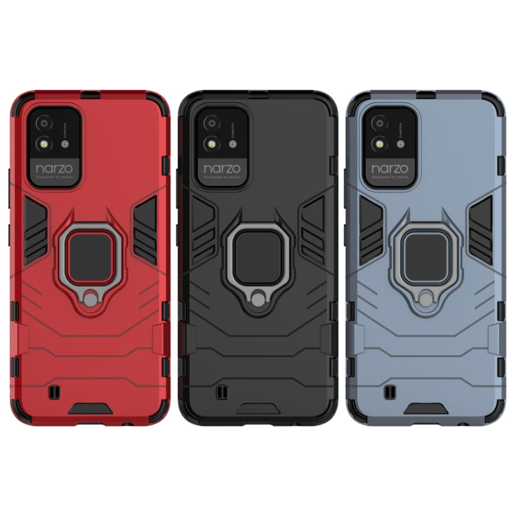 For OPPO Realme Narzo 50i Shockproof PC + TPU Phone Case with Magnetic Ring Holder