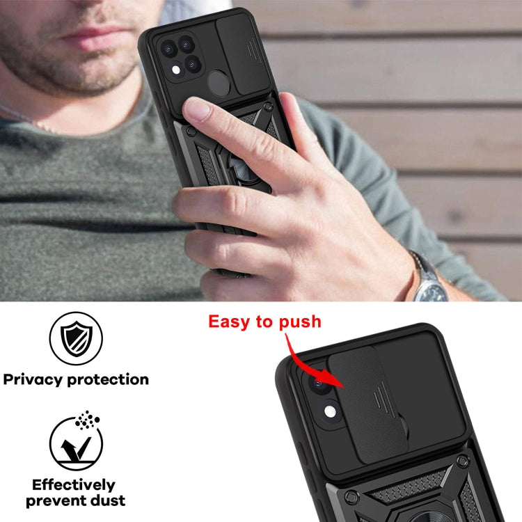For OPPO A15 / A15s Sliding Camera Cover Design TPU+PC Phone Protective Case