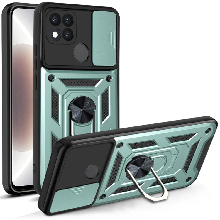 For OPPO A15 / A15s Sliding Camera Cover Design TPU+PC Phone Protective Case