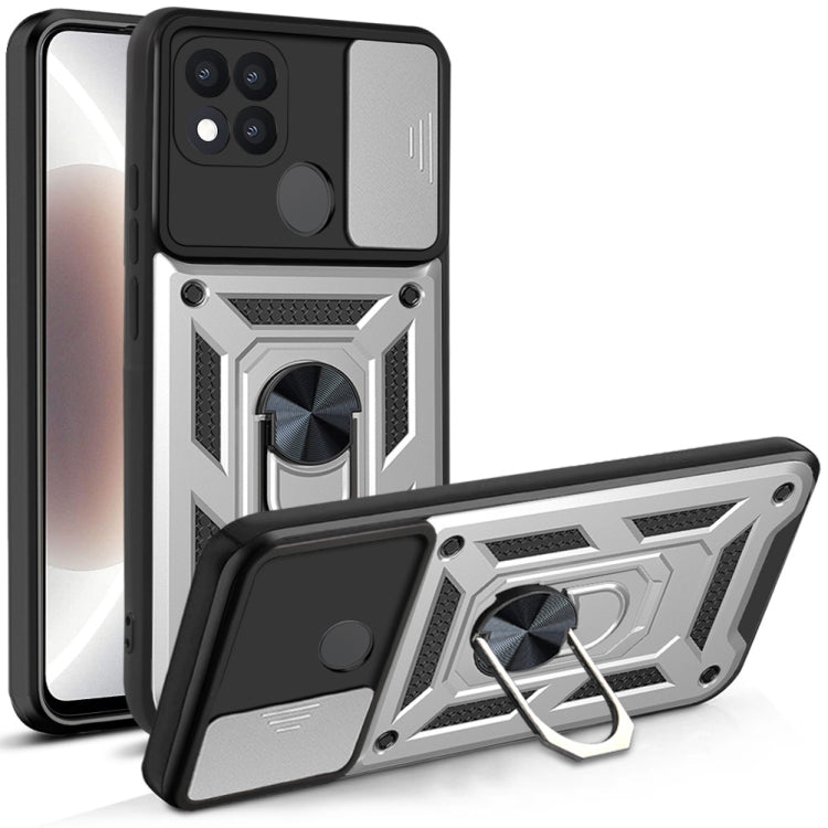 For OPPO A15 / A15s Sliding Camera Cover Design TPU+PC Phone Protective Case