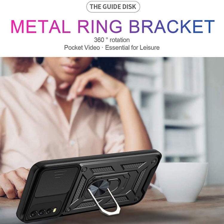 For vivo Y20/Y20i/Y20s/Y30 Sliding Camera Cover Design TPU+PC Phone Protective Case