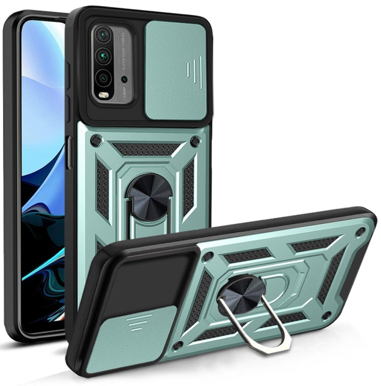 For Xiaomi Redmi Note 9 4G/9T/M3 Sliding Camera Cover Design TPU+PC Phone Protective Case