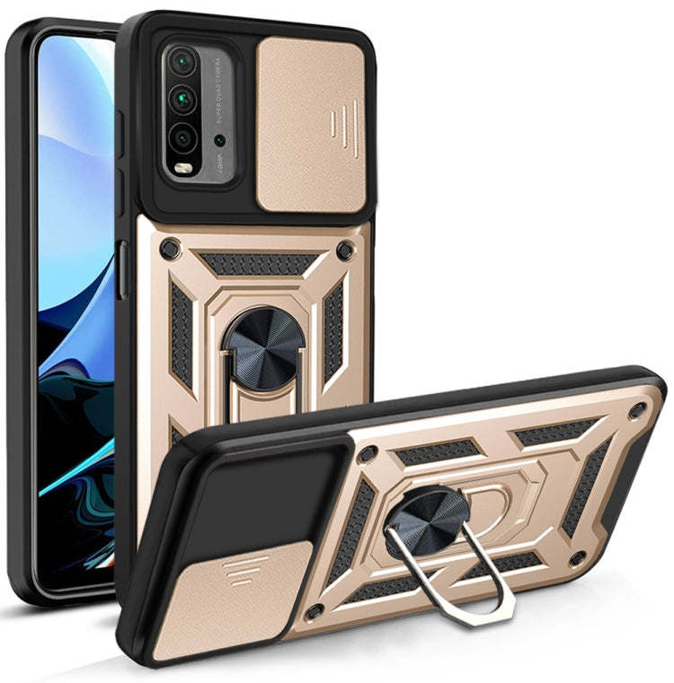 For Xiaomi Redmi Note 9 4G/9T/M3 Sliding Camera Cover Design TPU+PC Phone Protective Case