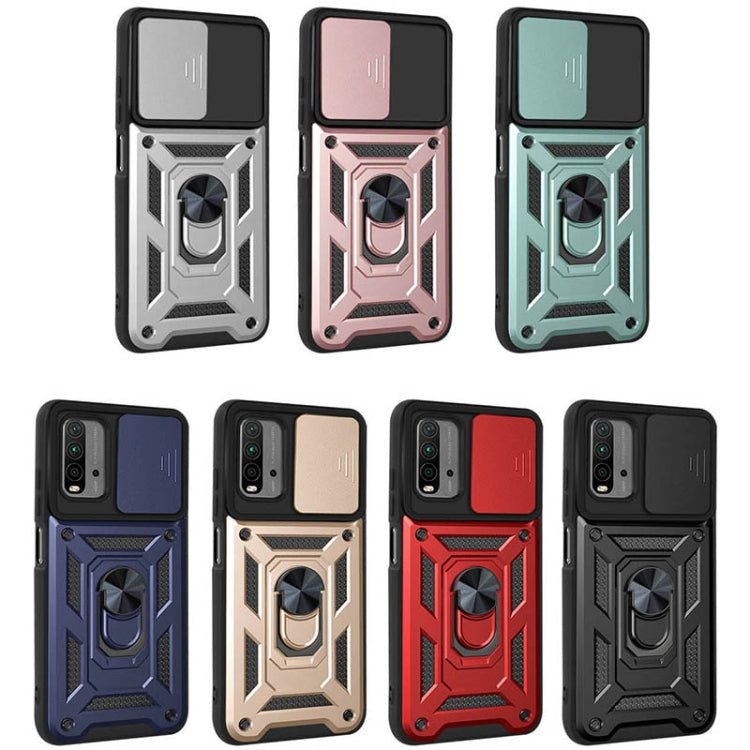 For Xiaomi Redmi Note 9 4G/9T/M3 Sliding Camera Cover Design TPU+PC Phone Protective Case