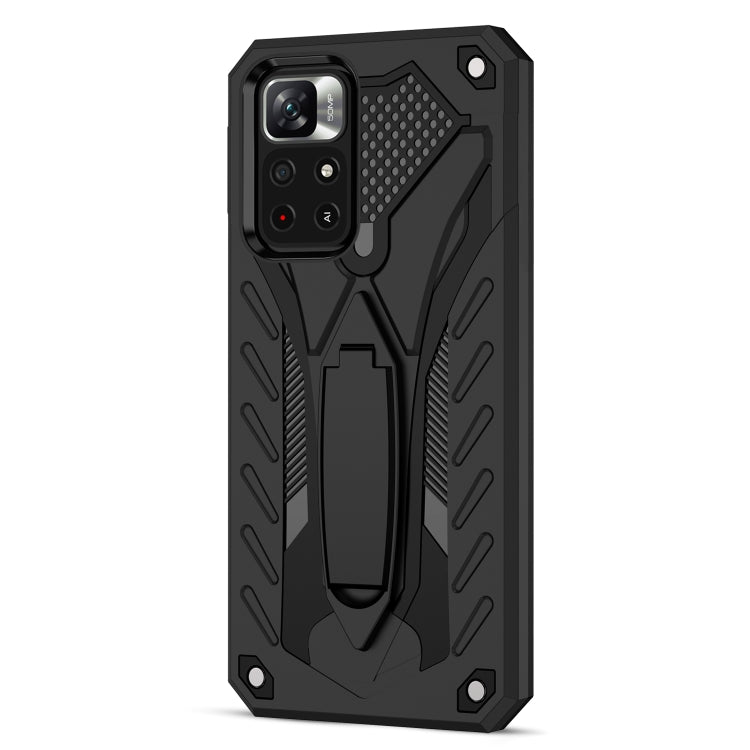 For Xiaomi Redmi Note 11 5G / Poco M4 Pro Shockproof TPU + PC Protective Phone Case with Holder