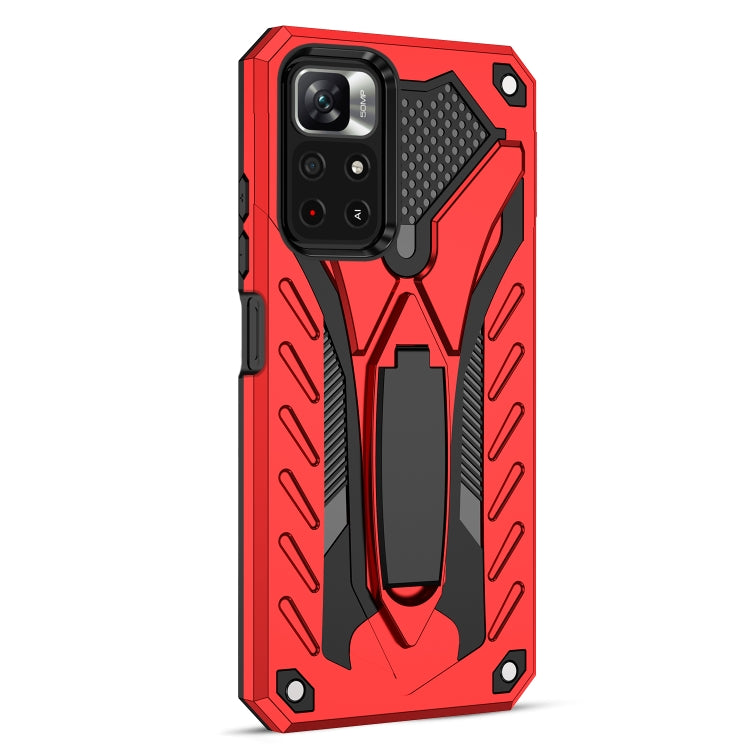 For Xiaomi Redmi Note 11 5G / Poco M4 Pro Shockproof TPU + PC Protective Phone Case with Holder
