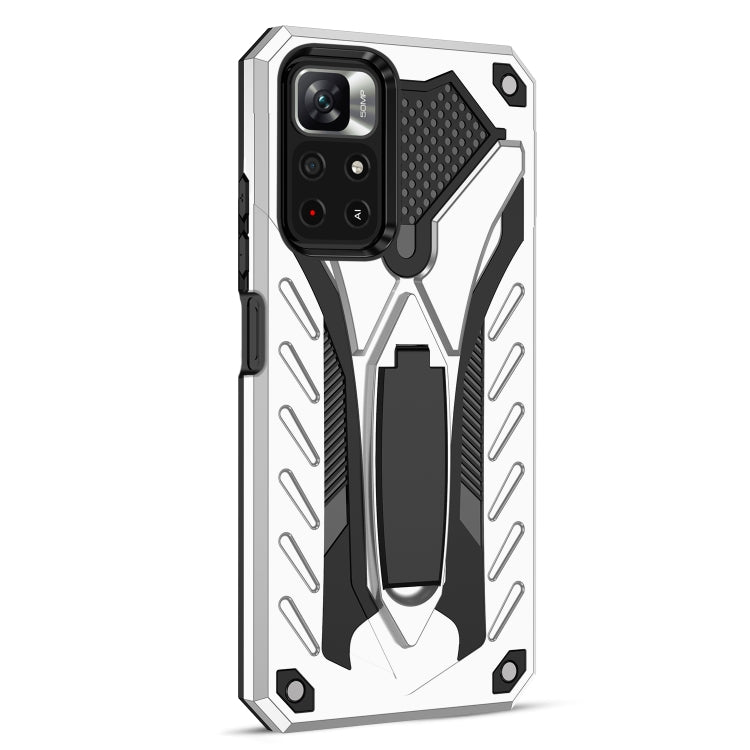 For Xiaomi Redmi Note 11 5G / Poco M4 Pro Shockproof TPU + PC Protective Phone Case with Holder