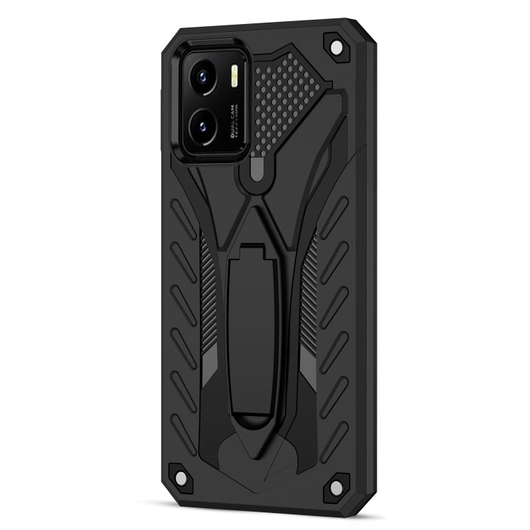 For vivo Y15s Shockproof TPU + PC Protective Phone Case with Holder