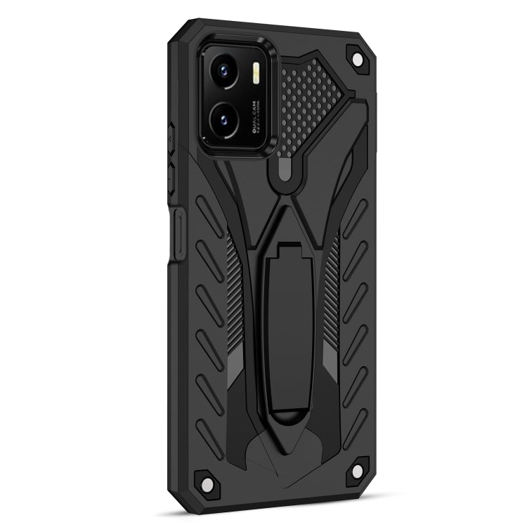 For vivo Y15s Shockproof TPU + PC Protective Phone Case with Holder