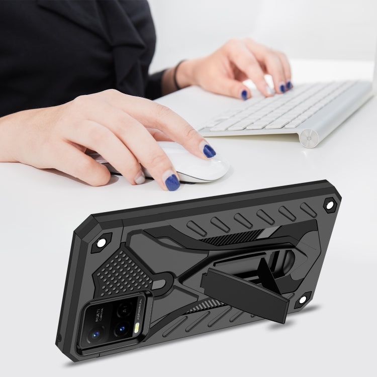 For vivo Y21 / Y21s / Y33s 4G Shockproof TPU + PC Protective Phone Case with Holder
