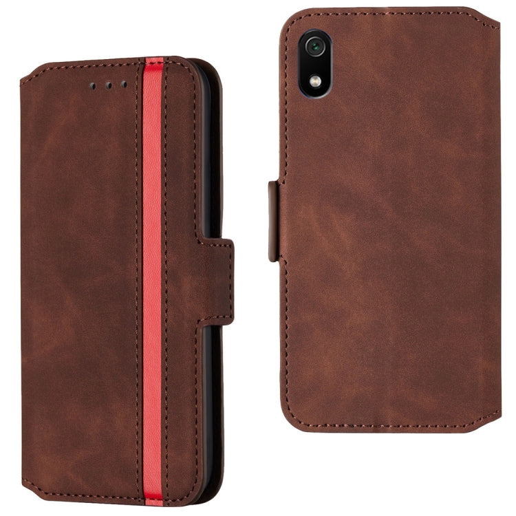 For Xiaomi Redmi 7A Retro Frosted Oil Side Horizontal Flip Case with Holder & Card Slots