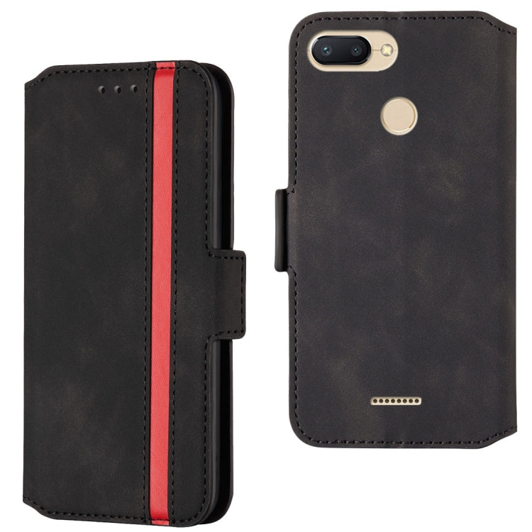 For Xiaomi Redmi 6A / 6 Retro Frosted Oil Side Horizontal Flip Case with Holder & Card Slots