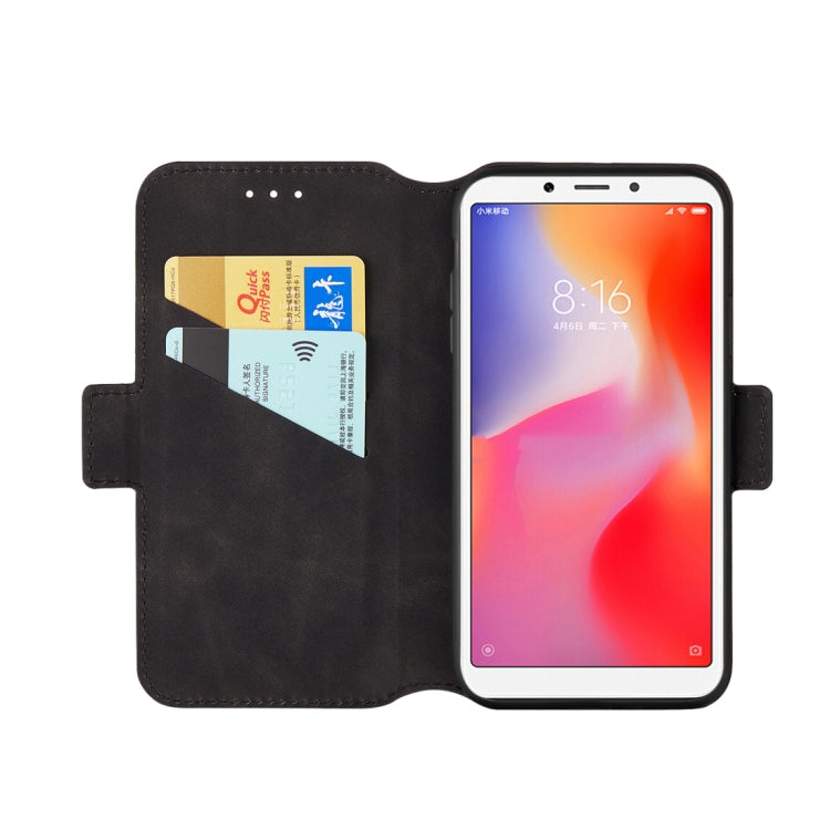For Xiaomi Redmi 6A / 6 Retro Frosted Oil Side Horizontal Flip Case with Holder & Card Slots
