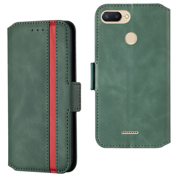 For Xiaomi Redmi 6A / 6 Retro Frosted Oil Side Horizontal Flip Case with Holder & Card Slots