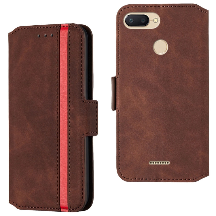 For Xiaomi Redmi 6A / 6 Retro Frosted Oil Side Horizontal Flip Case with Holder & Card Slots