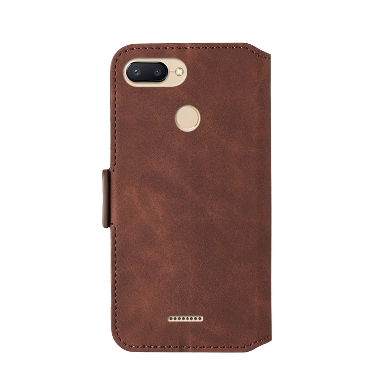 For Xiaomi Redmi 6A / 6 Retro Frosted Oil Side Horizontal Flip Case with Holder & Card Slots