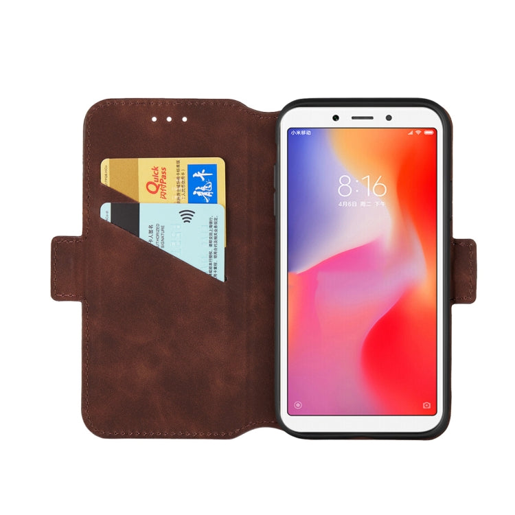 For Xiaomi Redmi 6A / 6 Retro Frosted Oil Side Horizontal Flip Case with Holder & Card Slots