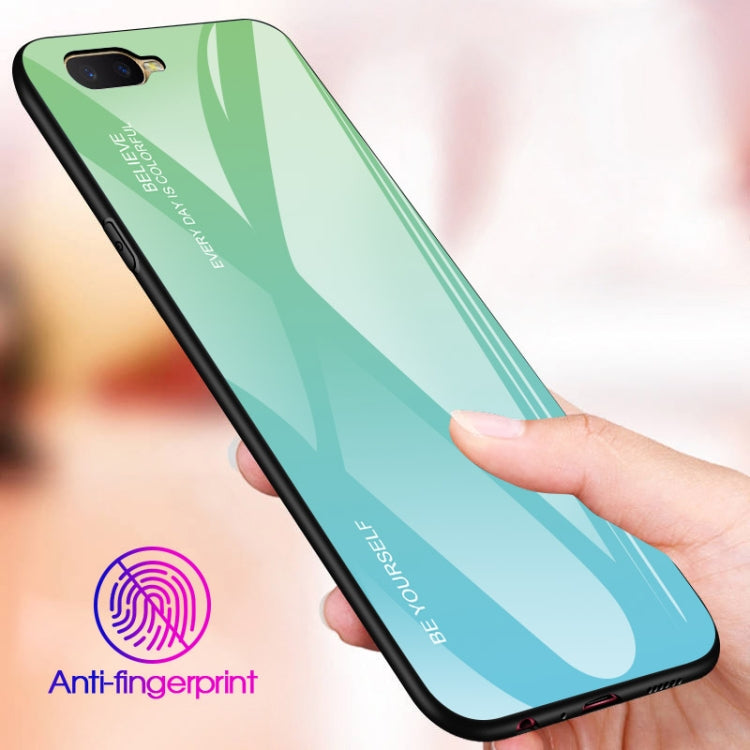 For OPPO K1 / R15X Gradient Color Glass Case