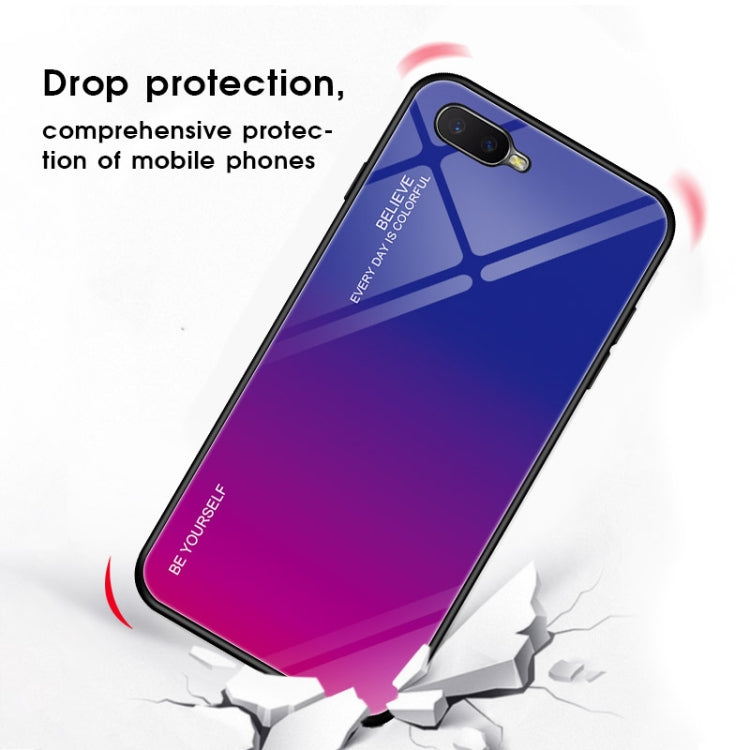 For OPPO K1 / R15X Gradient Color Glass Case