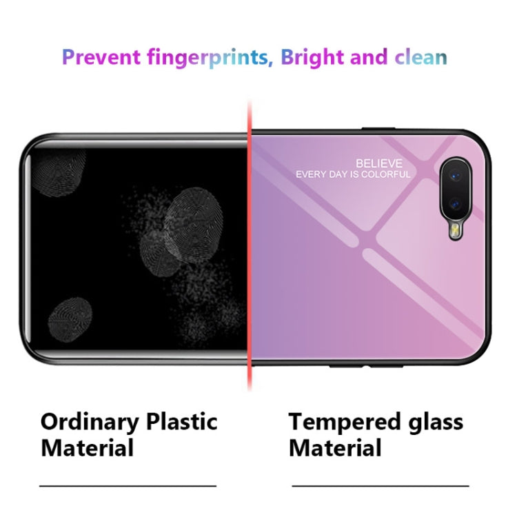 For OPPO K1 / R15X Gradient Color Glass Case