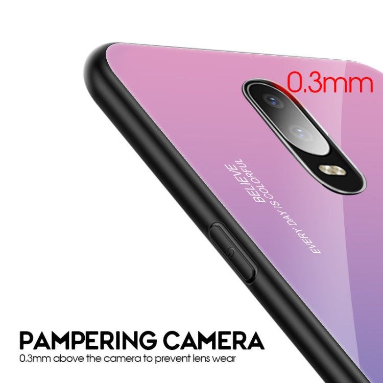 For OPPO R17 Gradient Color Glass Case