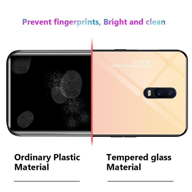 For OPPO R17 Gradient Color Glass Case