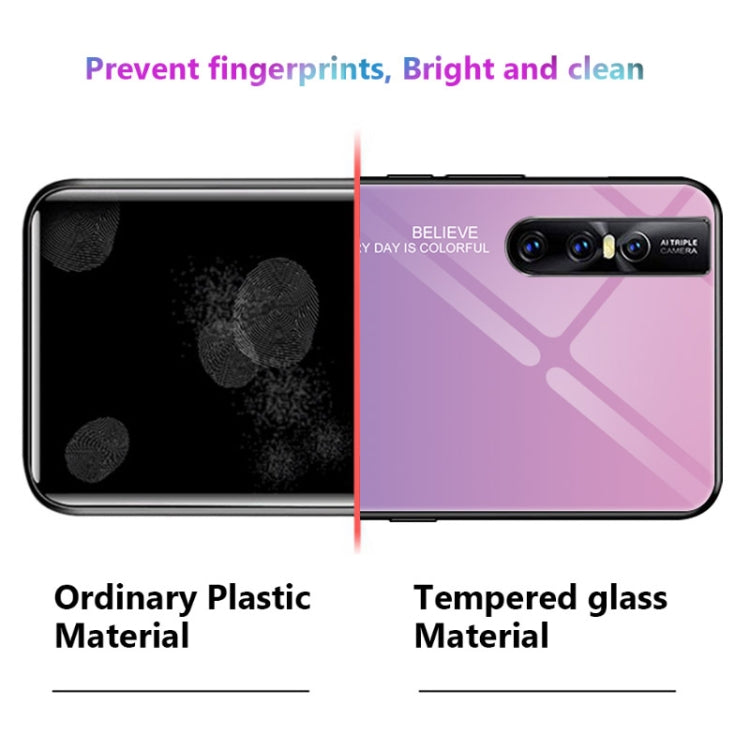 For VIVO V15 Pro Gradient Color Glass Case