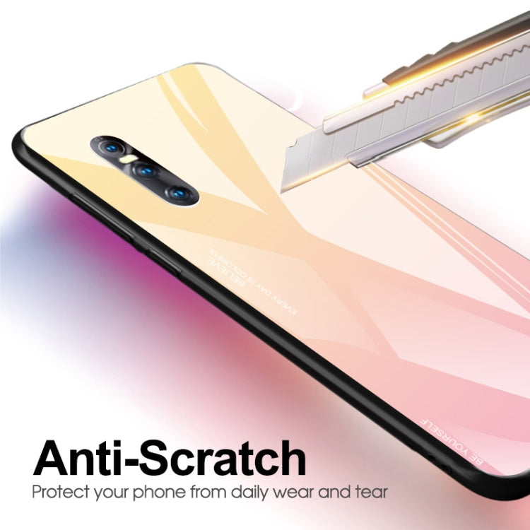 For VIVO X27 Gradient Color Glass Case