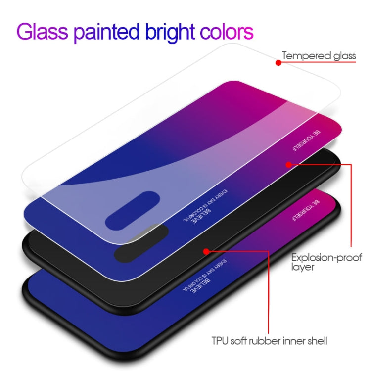 For VIVO X27 Gradient Color Glass Case
