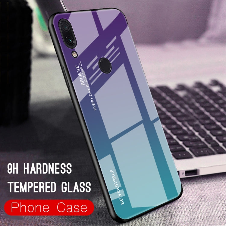 For Xiaomi Redmi Note 7 Gradient Color Glass Case