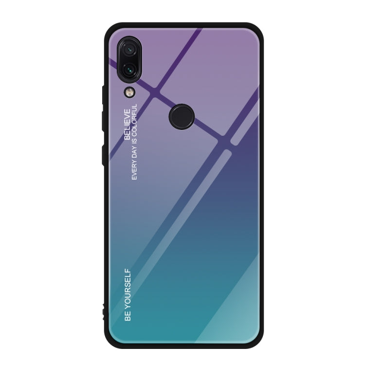 For Xiaomi Redmi Note 7 Gradient Color Glass Case