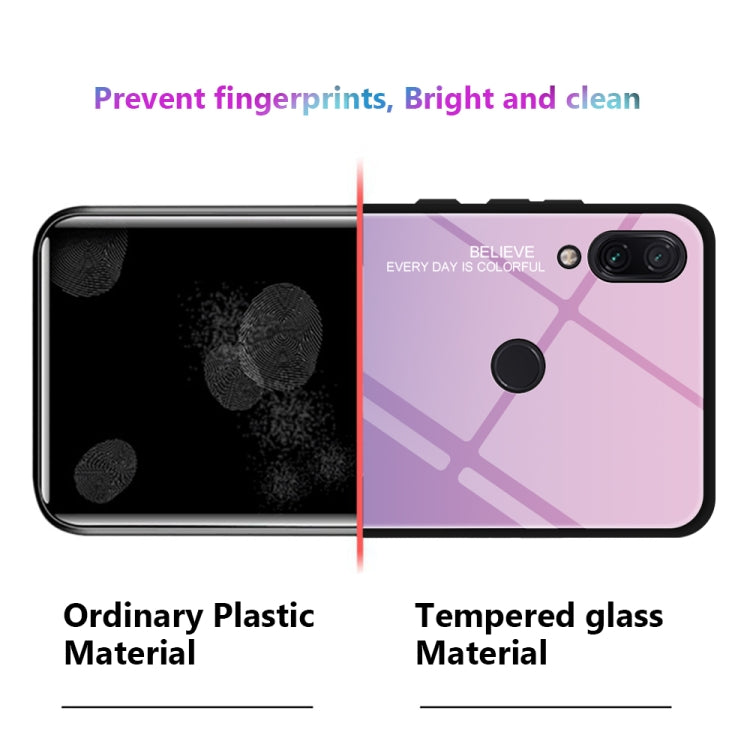 For Xiaomi Redmi Note 7 Gradient Color Glass Case