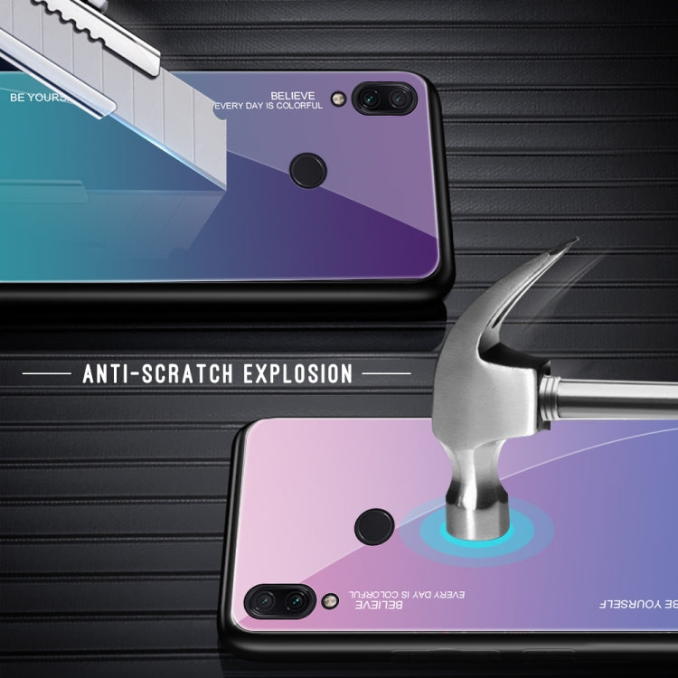 For Xiaomi Redmi Note 7 Gradient Color Glass Case