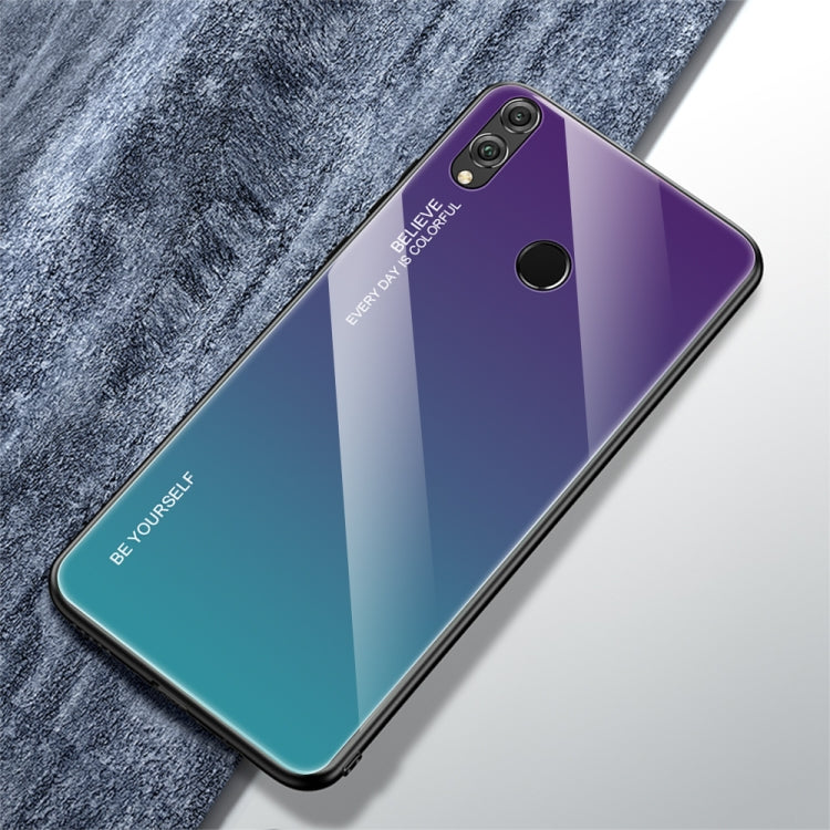 For Huawei Honor 8X Gradient Color Glass Case