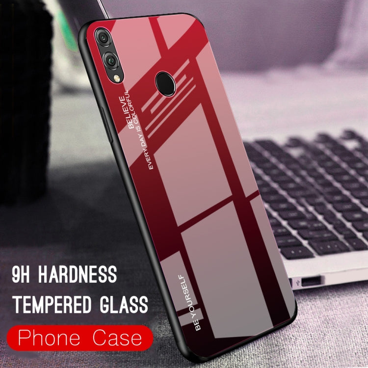 For Huawei Honor 8X Gradient Color Glass Case