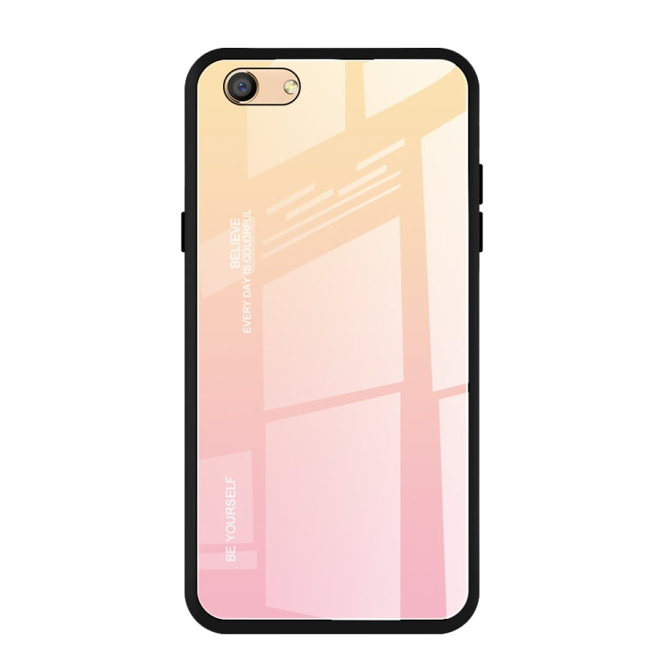 For OPPO F3 Gradient Color Glass Case