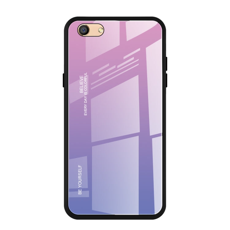 For OPPO F3 Gradient Color Glass Case