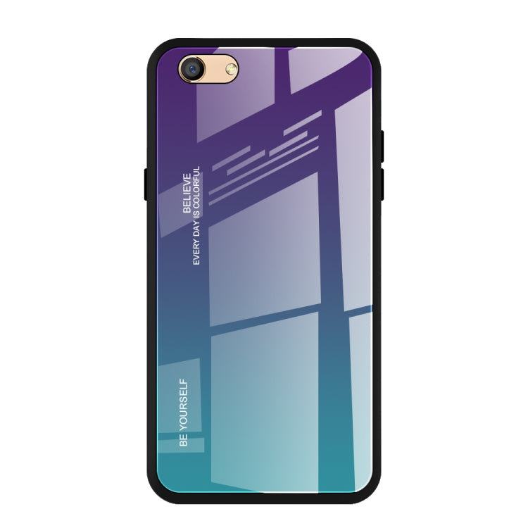 For OPPO F3 Gradient Color Glass Case