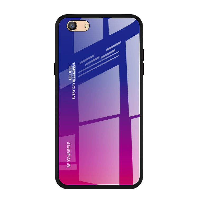 For OPPO F3 Gradient Color Glass Case