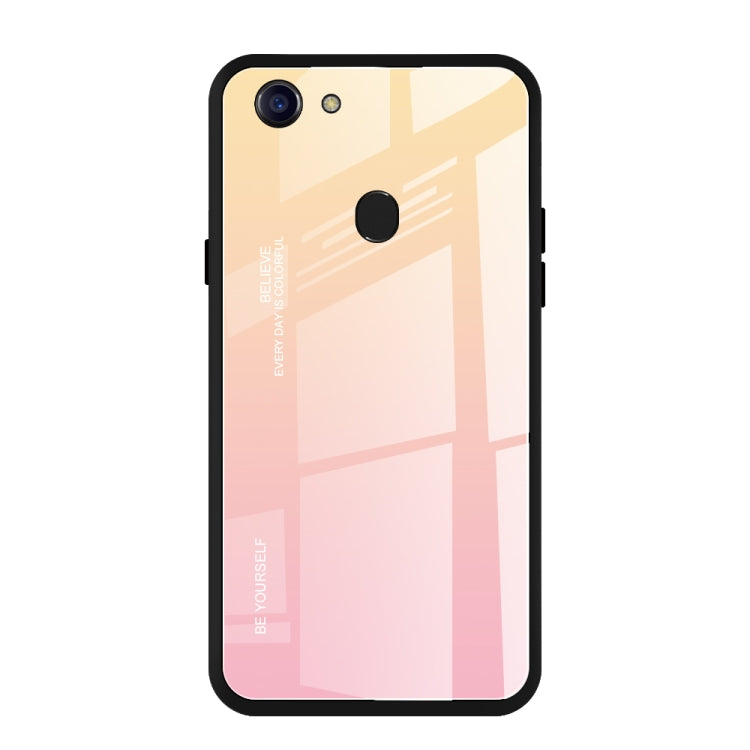 For OPPO F5 Gradient Color Glass Case