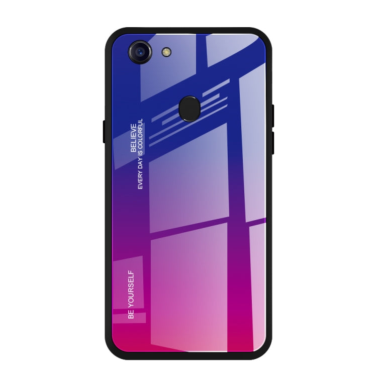 For OPPO F5 Gradient Color Glass Case