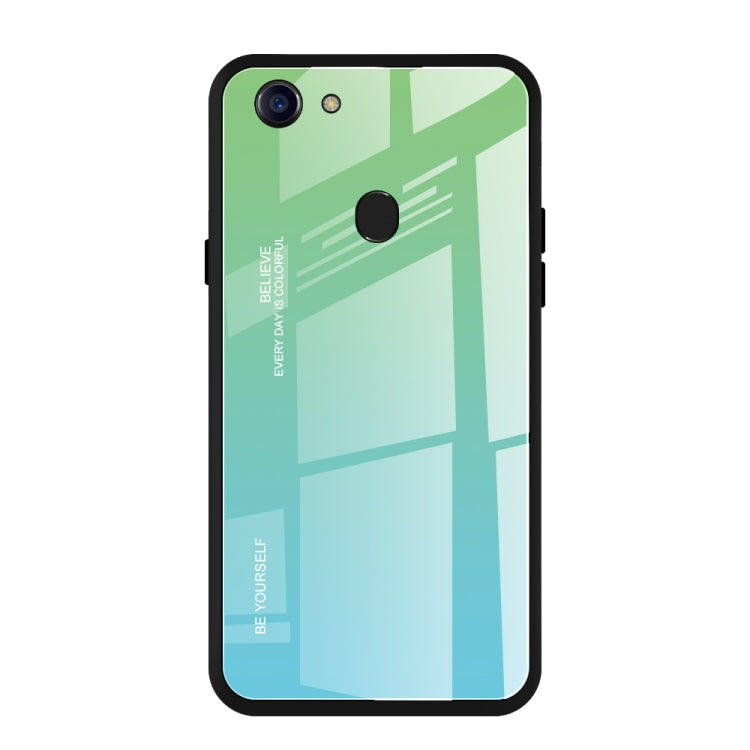 For OPPO F5 Gradient Color Glass Case