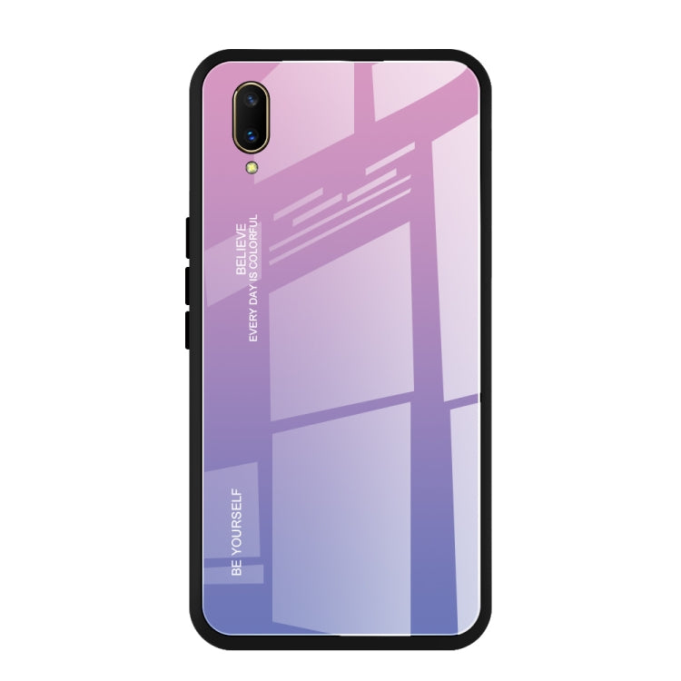 For Vivo V11 Gradient Color Glass Case